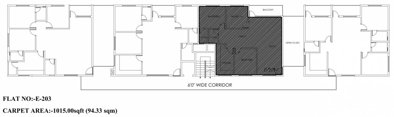  sharanya enclave Wing A Cluster Plan for 2nd Floor
