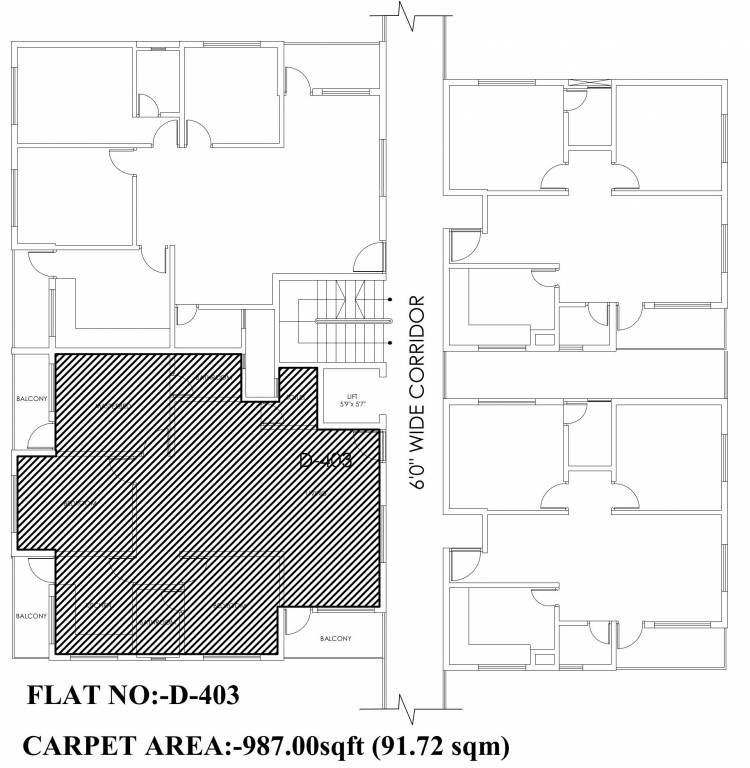  sharanya enclave Wing A Cluster Plan for 4th Floor
