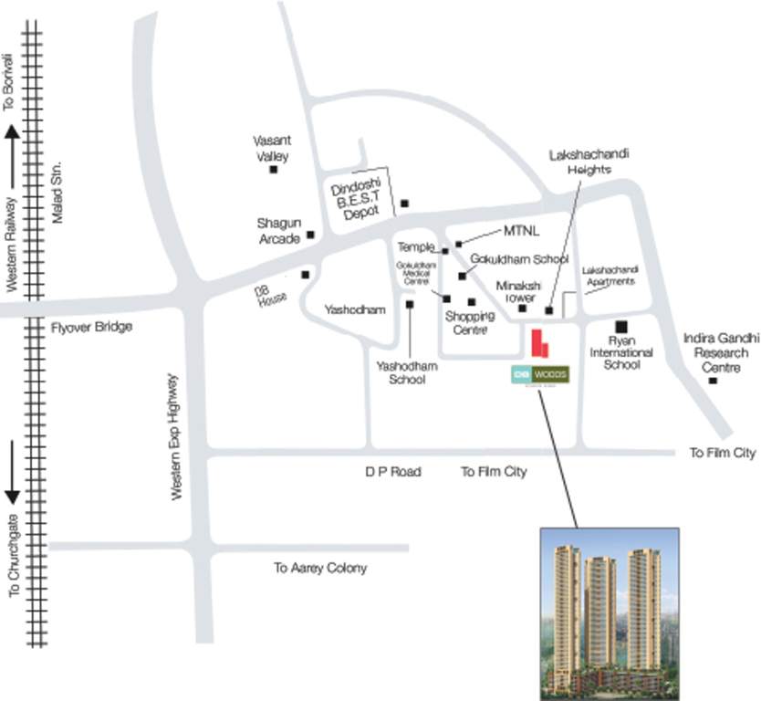  woods Images for Location Plan of DB Realty Woods