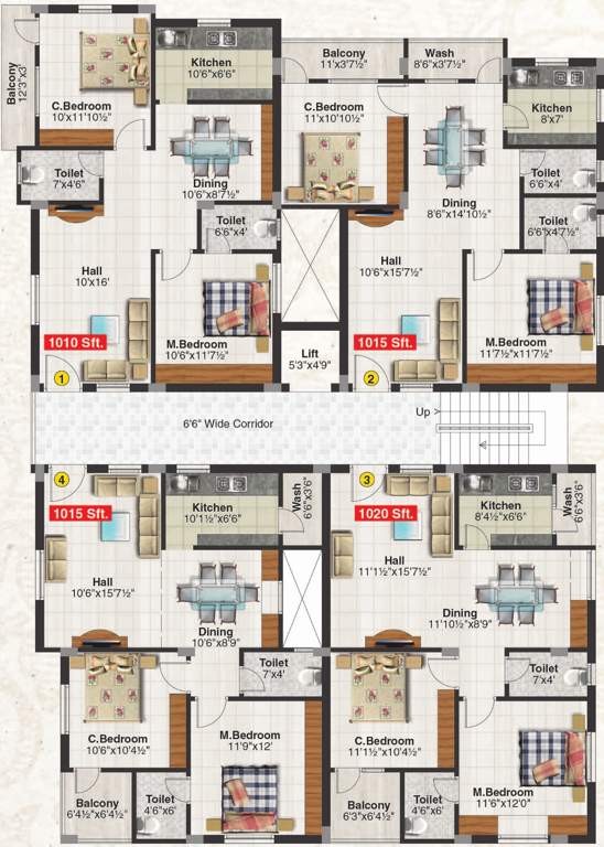 Images for Cluster Plan of VBM Ushodaya Enclave