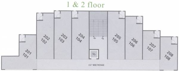 poddar-developers-ltd palm-plaza Cluster Plan from 1st & 2nd Floor