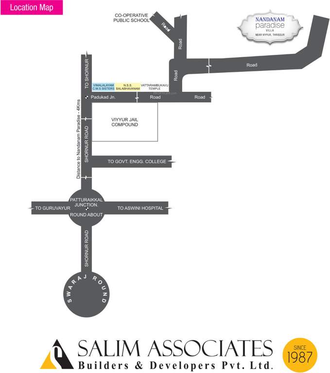 Images for Location Plan of Salim Nandanam Paradise Villas
