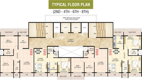  good-luck-heights Good Luck Heights Cluster Plan from 2nd, 4th, 6th, 8th Floor