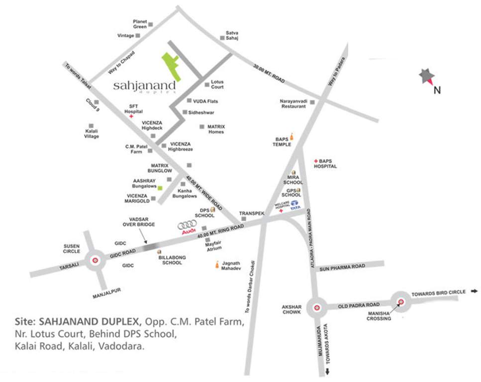  sahjanand duplex Images for Location Plan of Rathin Sahjanand Duplex