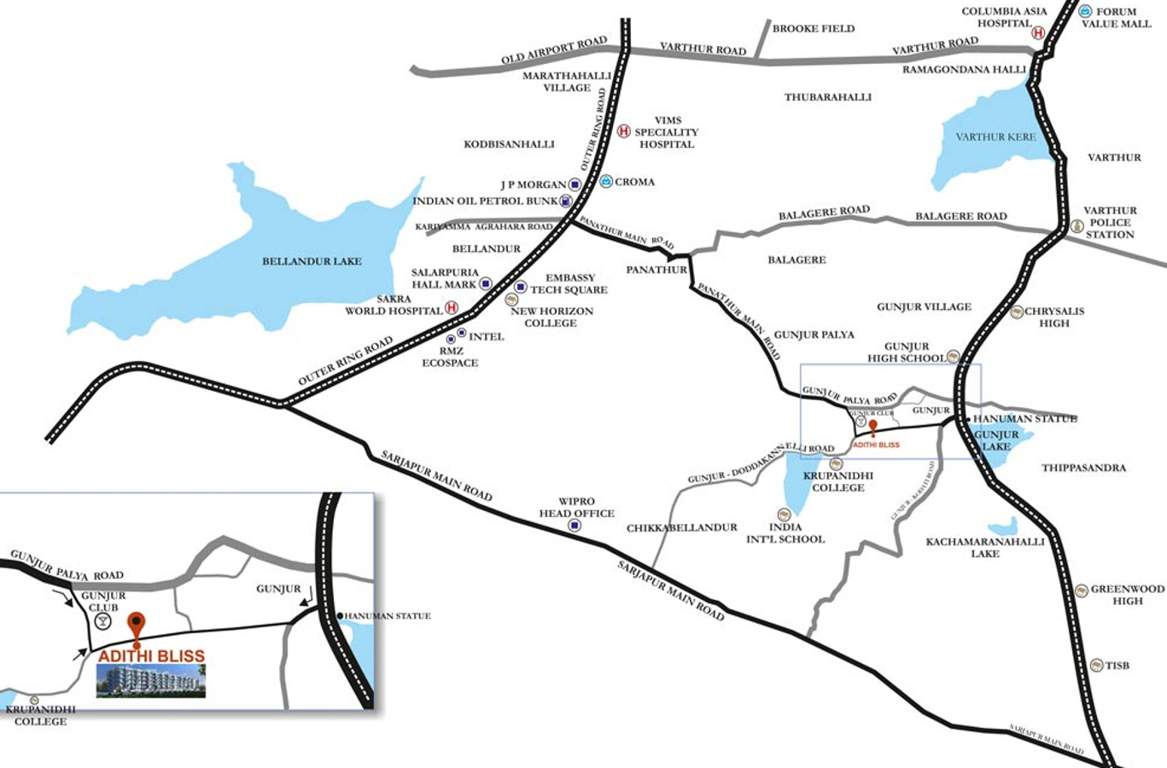  bliss Images for Location Plan of Adithi Bliss