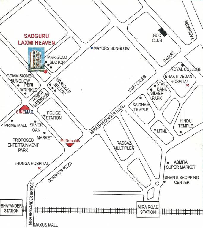 sadguru & developers laxmi heaven Location Plan