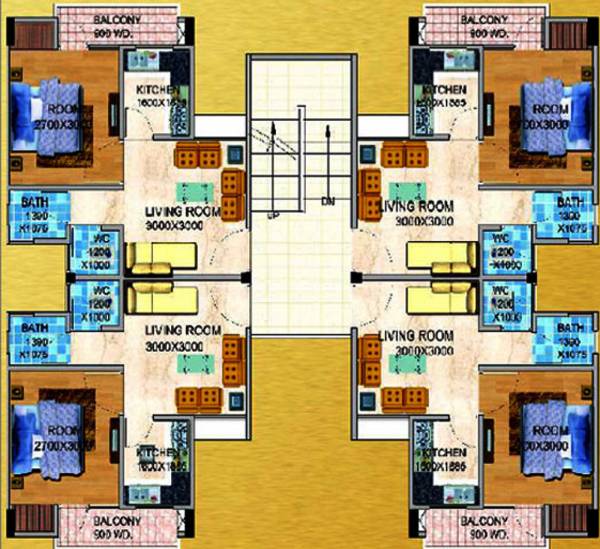 Images for Cluster Plan of UPAVP Gulmohar Enclave