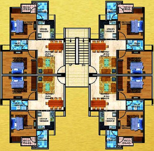 Images for Cluster Plan of UPAVP Gulmohar Enclave