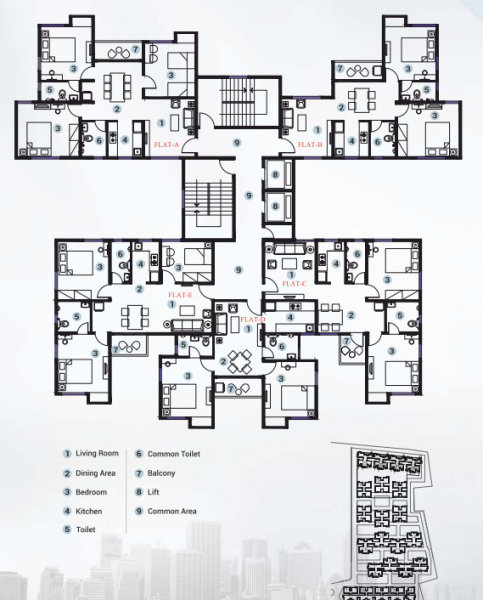 Tower 20 Cluster Plan southern-heights Tower 20 Cluster Plan