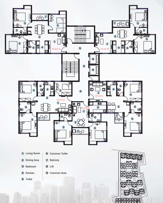  southern heights Tower 20 Cluster Plan