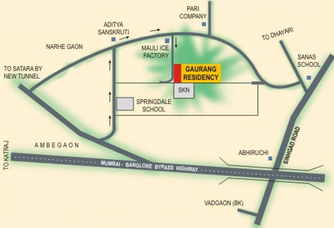 kolte patil developers ltd gaurang residency Location Plan