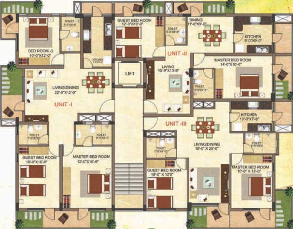Images for Cluster Plan of Dimensions Kalpavruksha Apartment