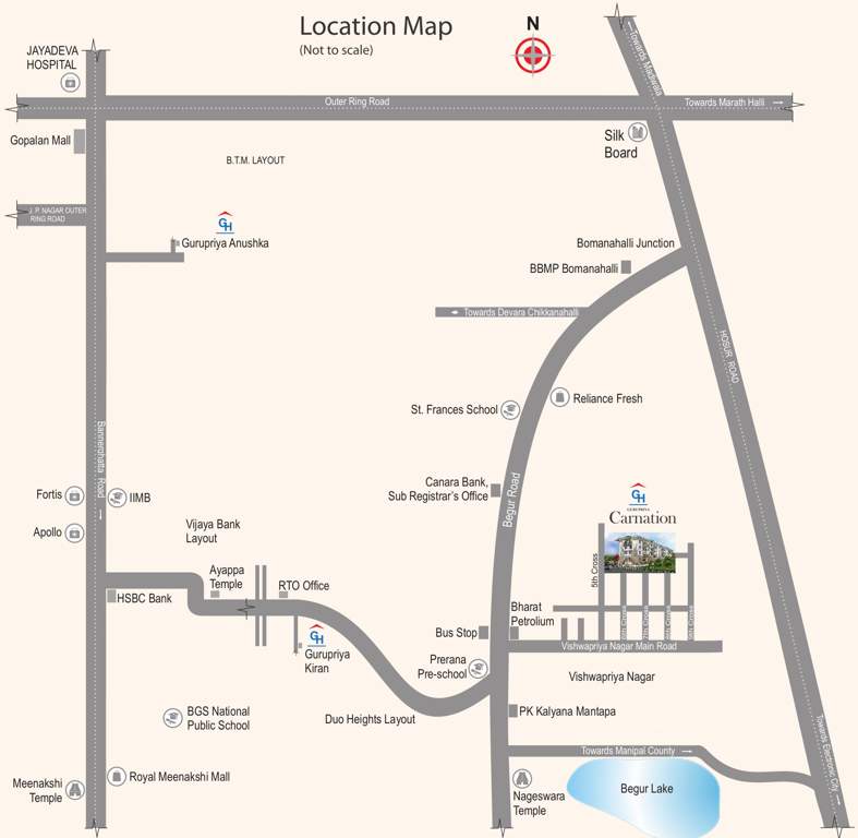 carnation Images for Location Plan of Gurupriya Carnation