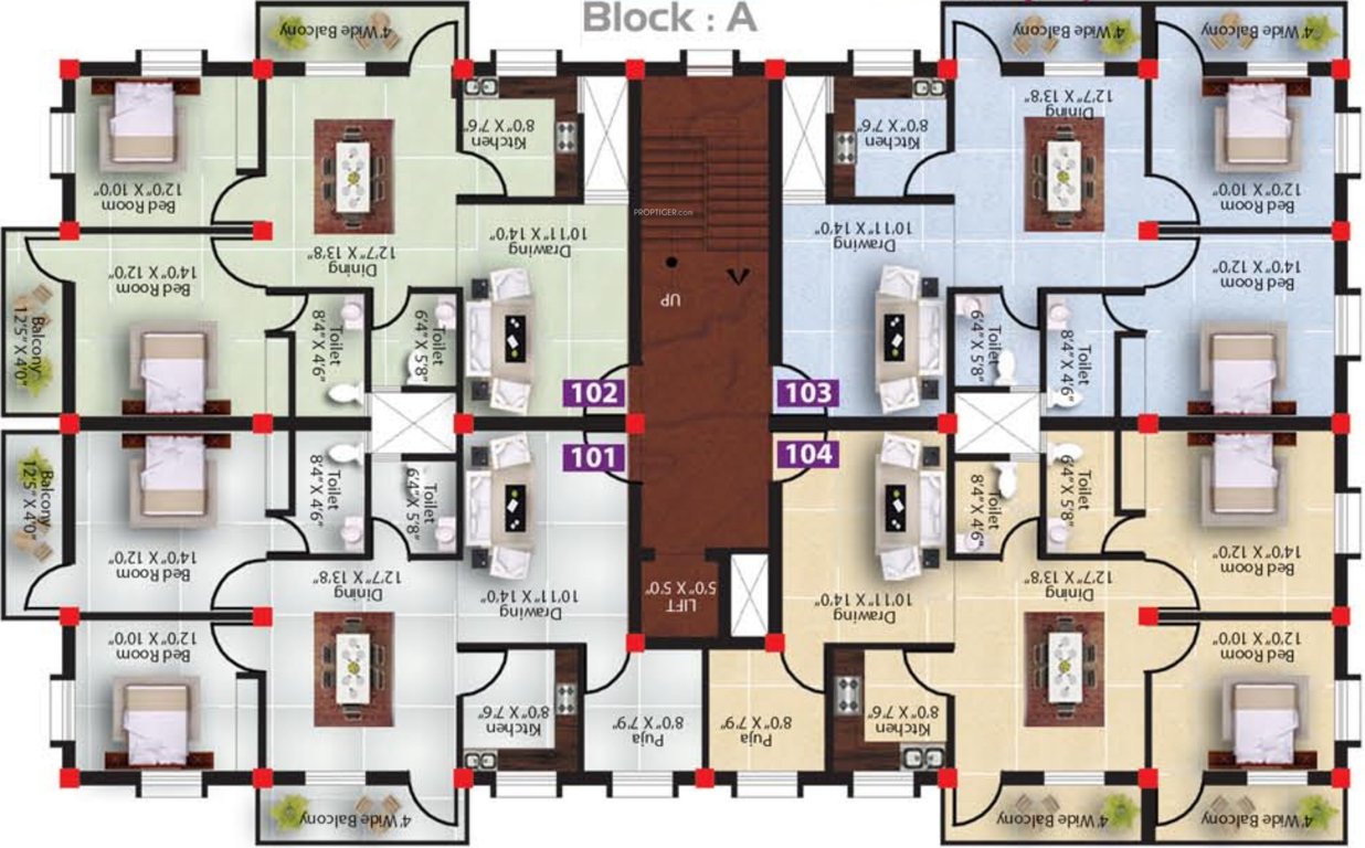 residency Block A Cluster Plan