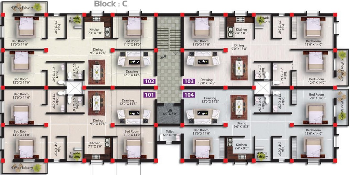 residency Block C Cluster Plan