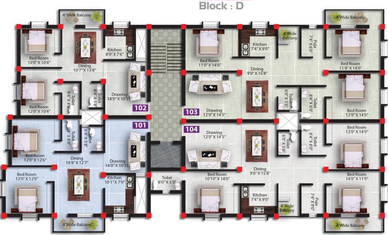 residency Block D Cluster Plan