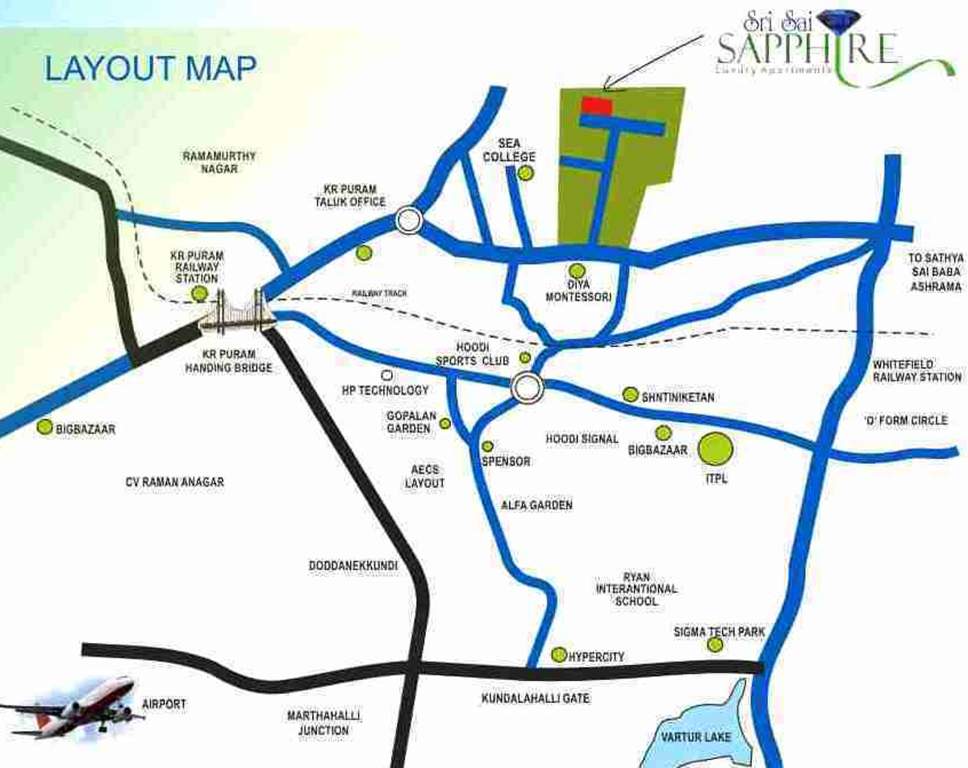 sri sai sapphire Images for Location Plan of Sai Builders Bangalore Sri Sai Sapphire