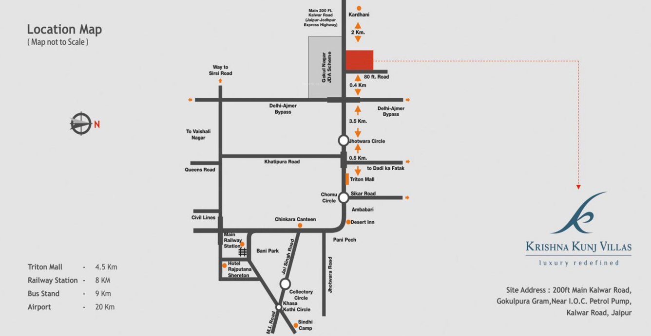  kunj villas Location Plan