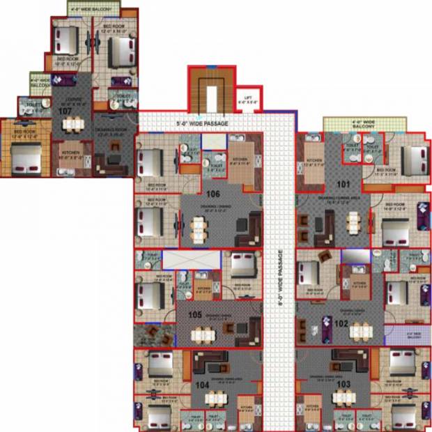 Images for Cluster Plan of Gulmohar Infradevelopers Gulmohar Apartment