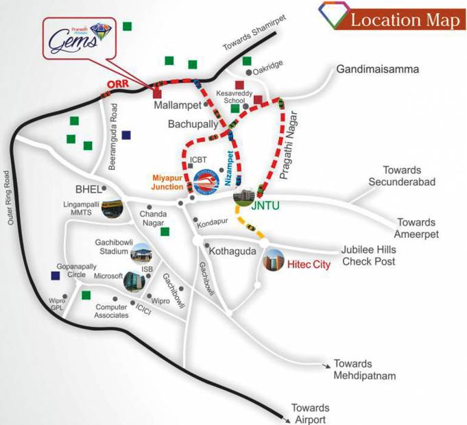  pranav-gems Images for Location Plan of Praneeth Pranav Gems