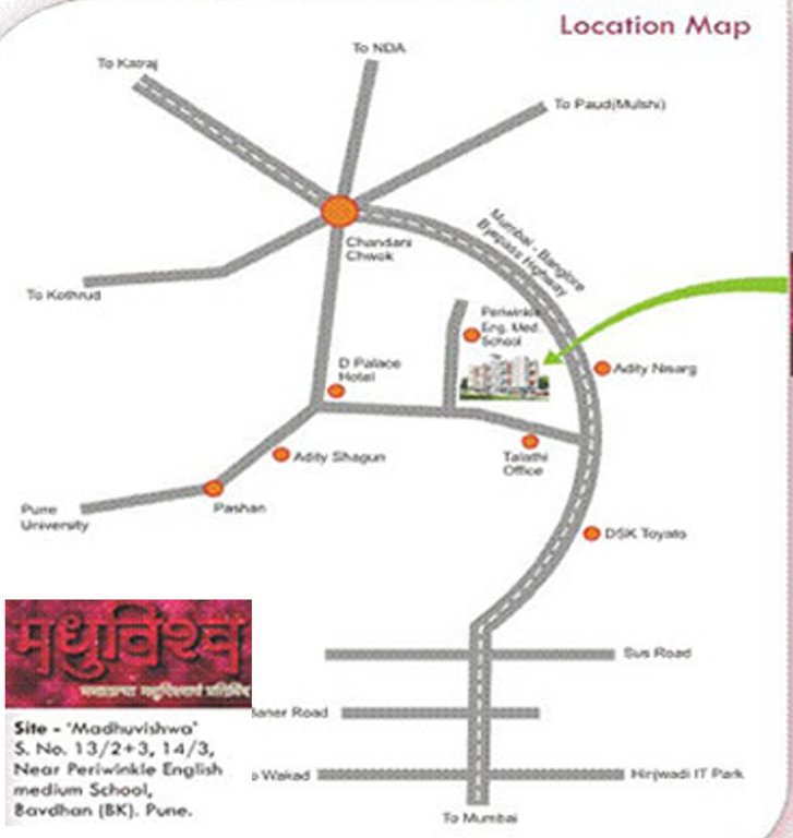 tapkir developers madhuvishwa Location Plan