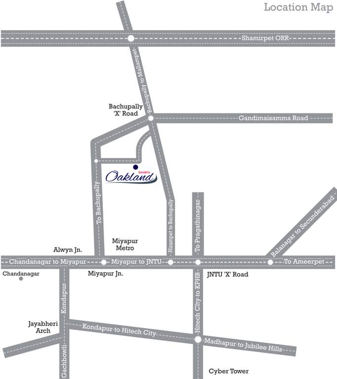 oakland Images for Location Plan of Srinidhi Oakland