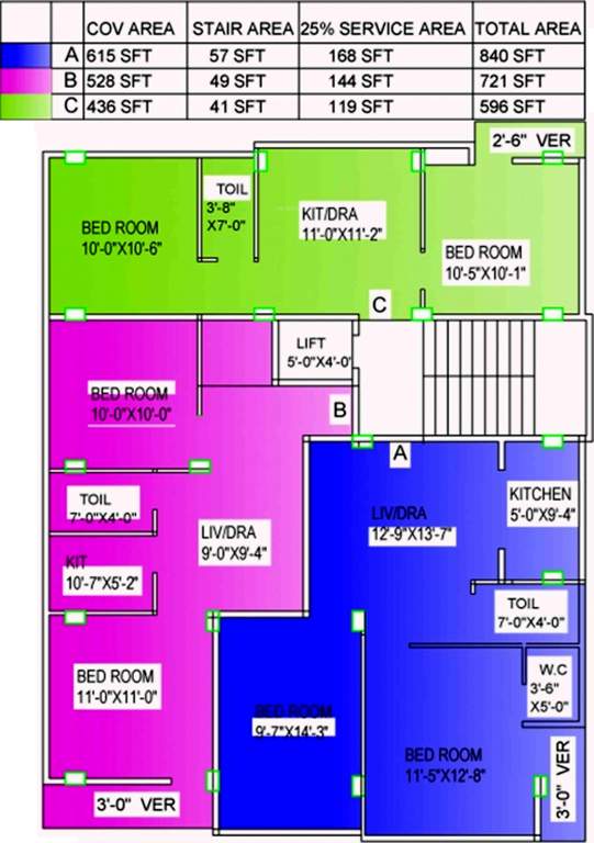 jinia developers santi bhavan Santi Bhavan Cluster Plan for 1st Floor