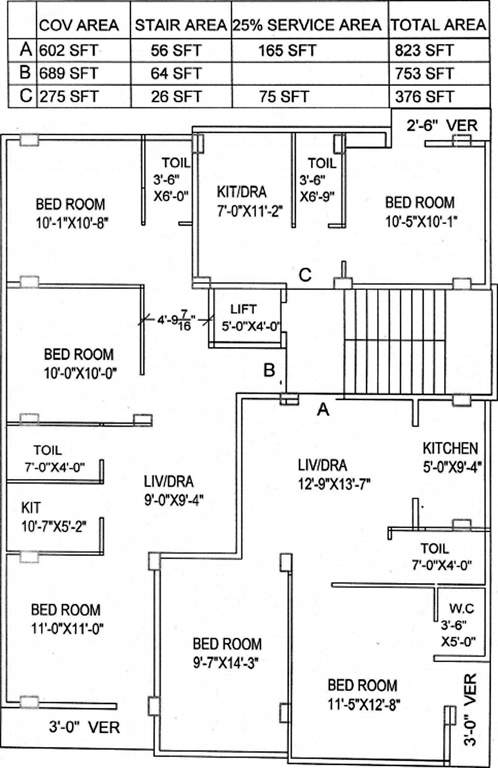 jinia developers santi bhavan Santi Bhavan Cluster Plan for 2nd Floor