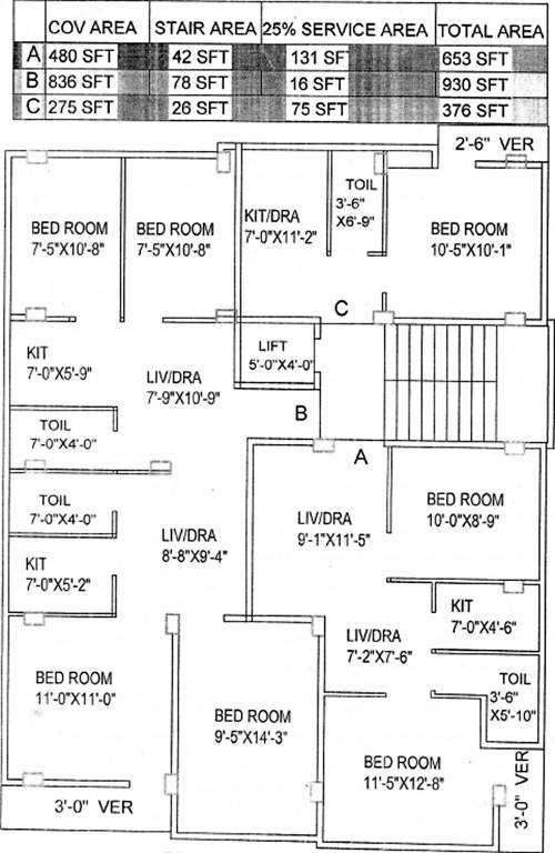 jinia developers santi bhavan Santi Bhavan Cluster Plan for 4th Floor