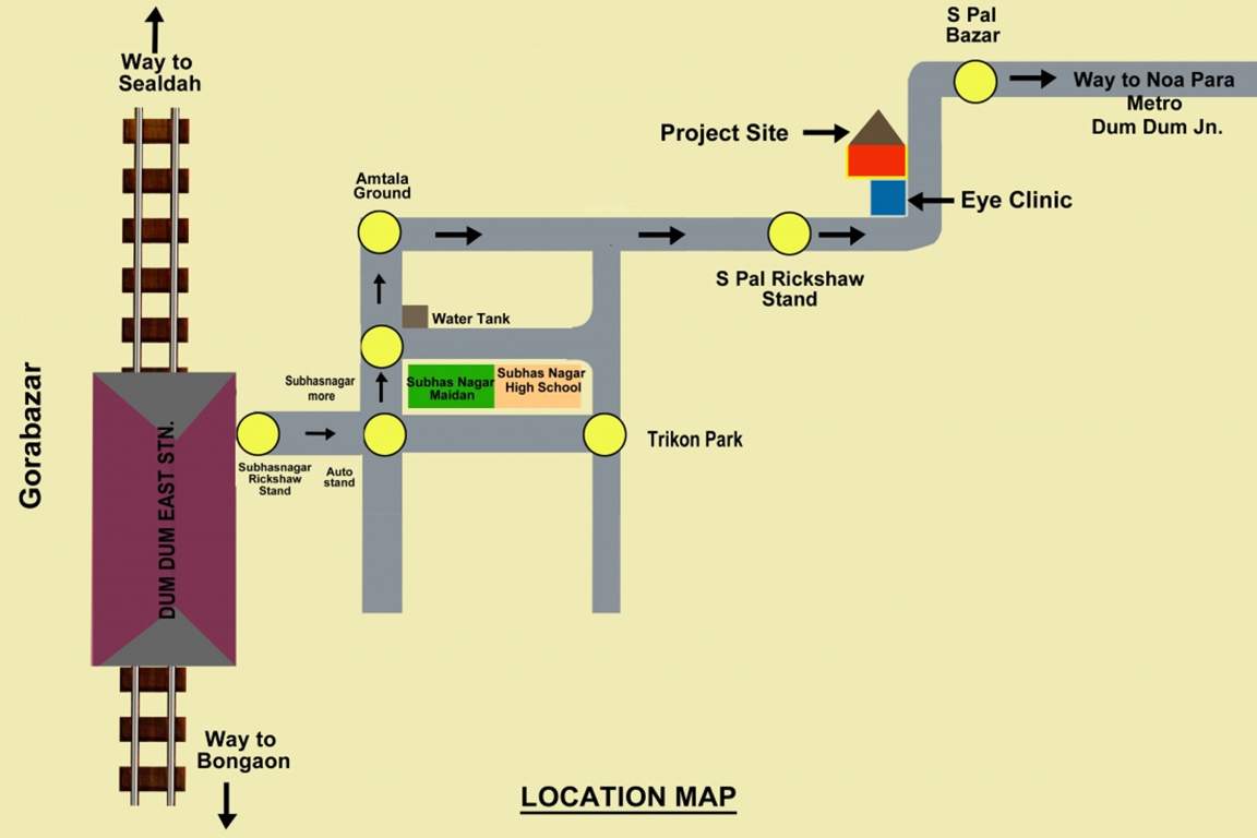 jinia developers santi bhavan Location Plan
