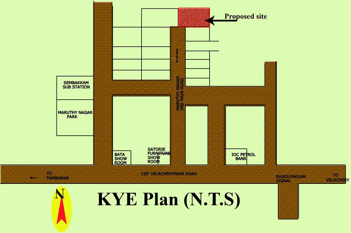 iniya illam constructions maruthi nagar Location Plan