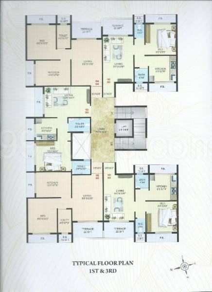  classic Typical Floor Plan 1 & 3