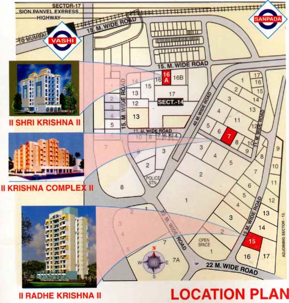 Images for Location Plan of Sonal Dev Con Pvt Ltd Radhe Krishna Apartment