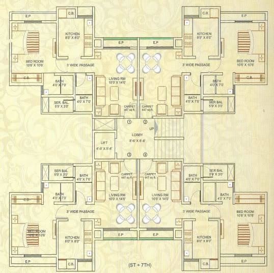  mk thakur complex Cluster Plan