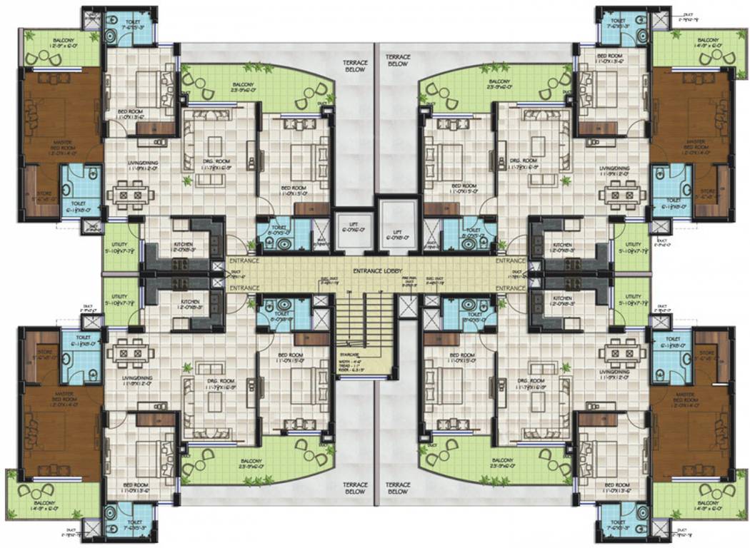 Images for Cluster Plan of Golden Apartments