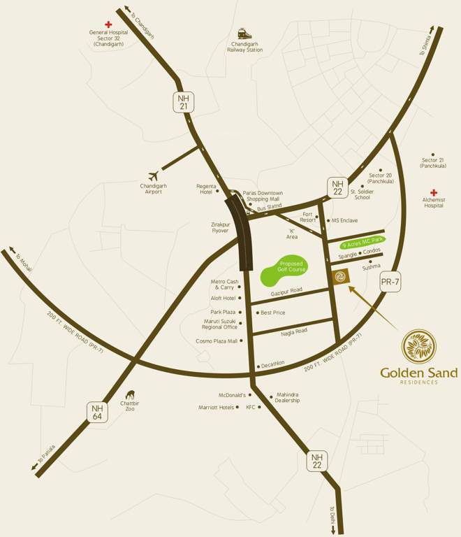  apartments Images for Location Plan of Golden Apartments