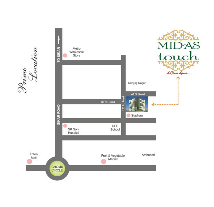  midas touch Location Plan