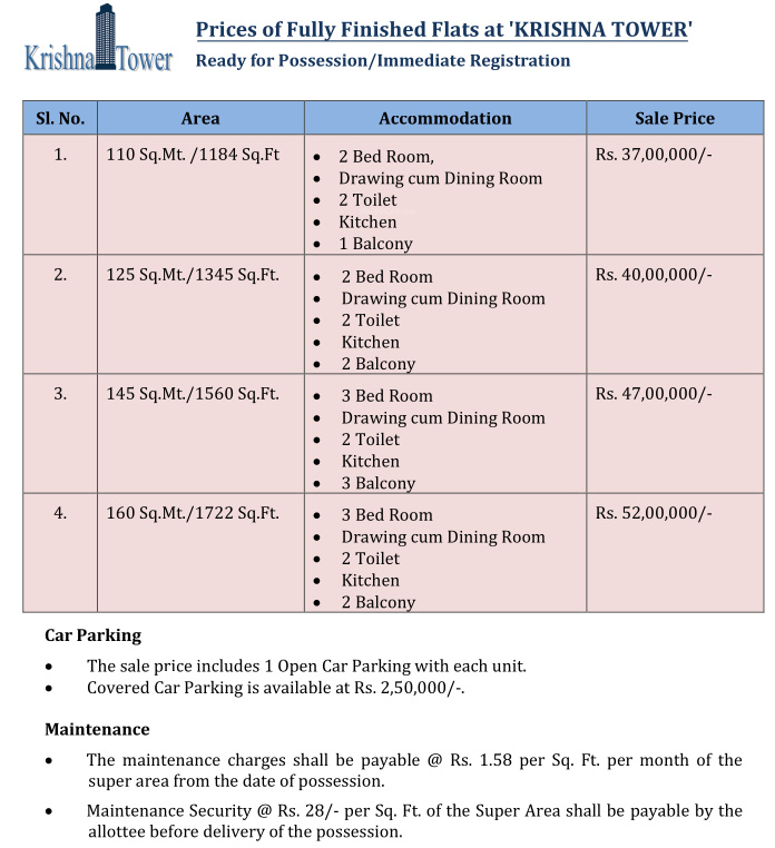 tower Construction Linked Payment (CLP) Payment Plan