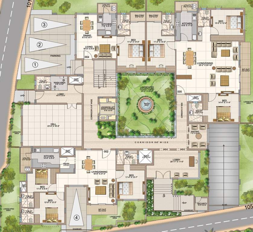  the courtyard square Images for Cluster Plan of Aswan The Courtyard Square