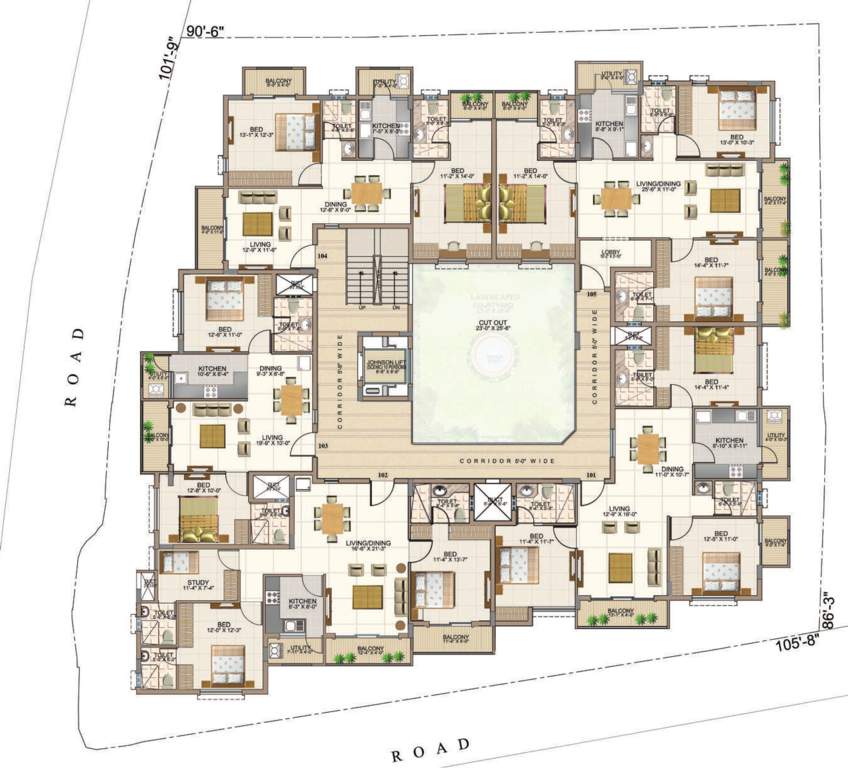  the courtyard square Images for Cluster Plan of Aswan The Courtyard Square