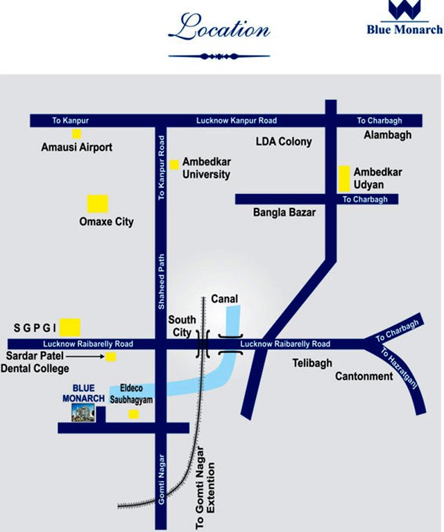 Images for Location Plan of Parth Construction Lucknow Blue Monarch