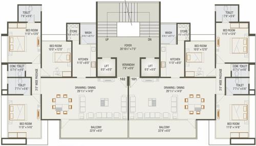  residency Images for Cluster Plan of Magnolia Residency