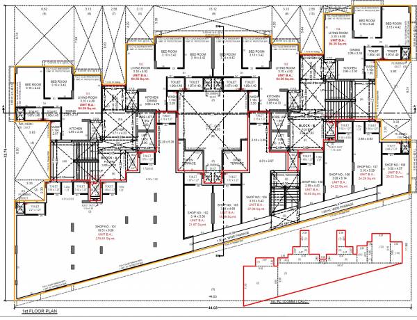  parkheights Block A Cluster Plan from 1st to 4th Floor