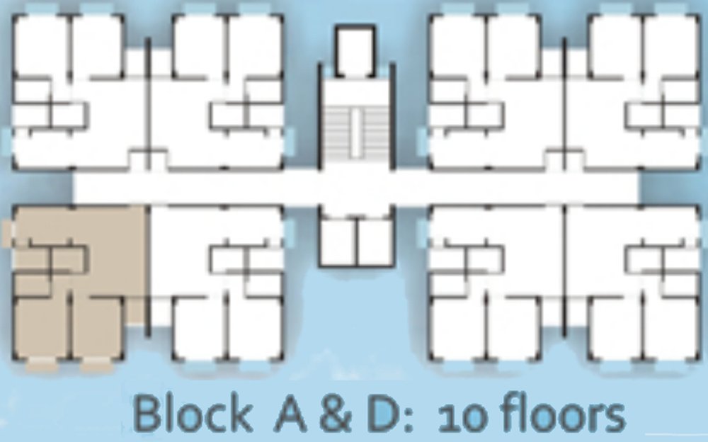 river side park Block A & D Cluster Plan from 1st to 10th Floor
