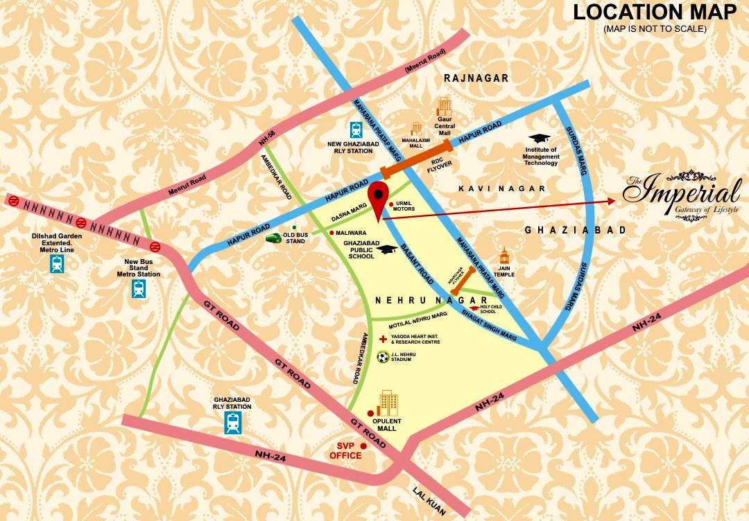 the imperial Images for Location Plan of SVP The Imperial Gulmohur Vasant