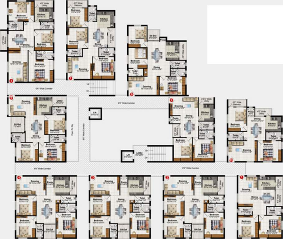  gulmohar residency Images for Cluster Plan of Vishnuteja Gulmohar Residency