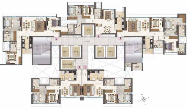 Tower B Cluster Plan salsette-27 Tower B Cluster Plan