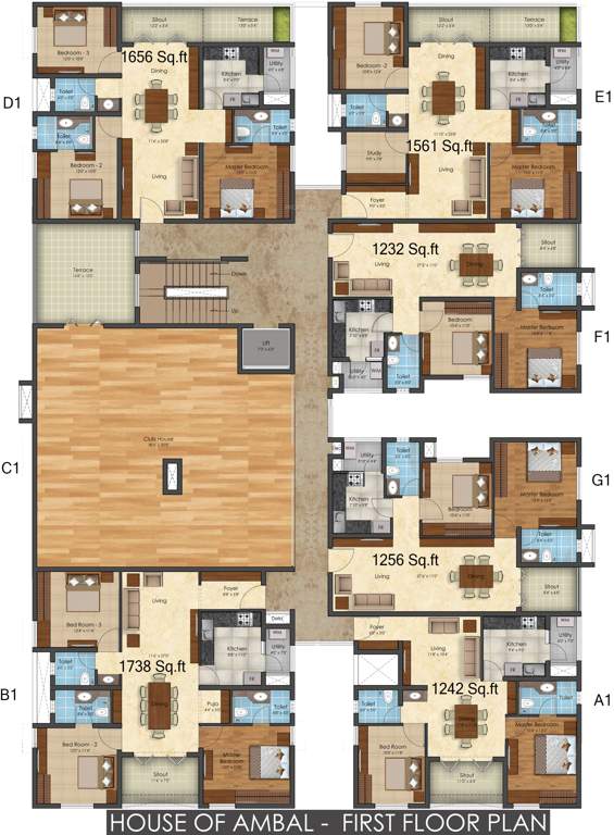 Images for Cluster Plan of Adroit House of Ambal