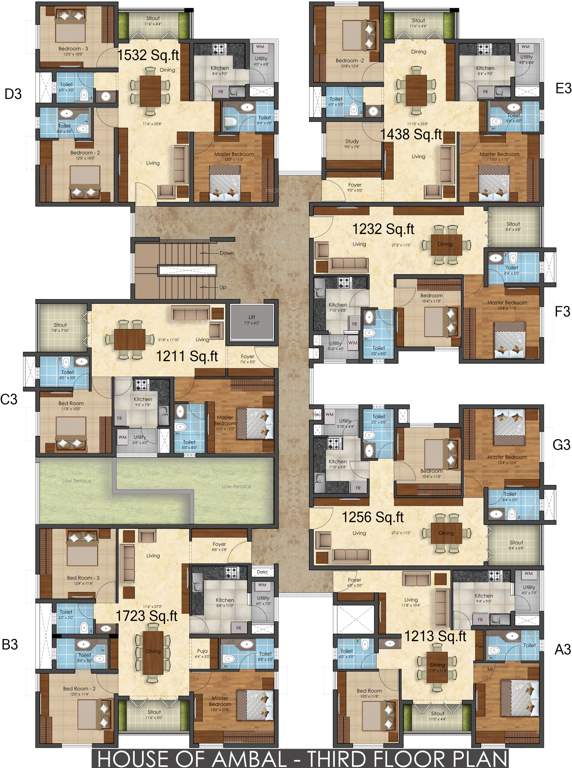 Images for Cluster Plan of Adroit House of Ambal