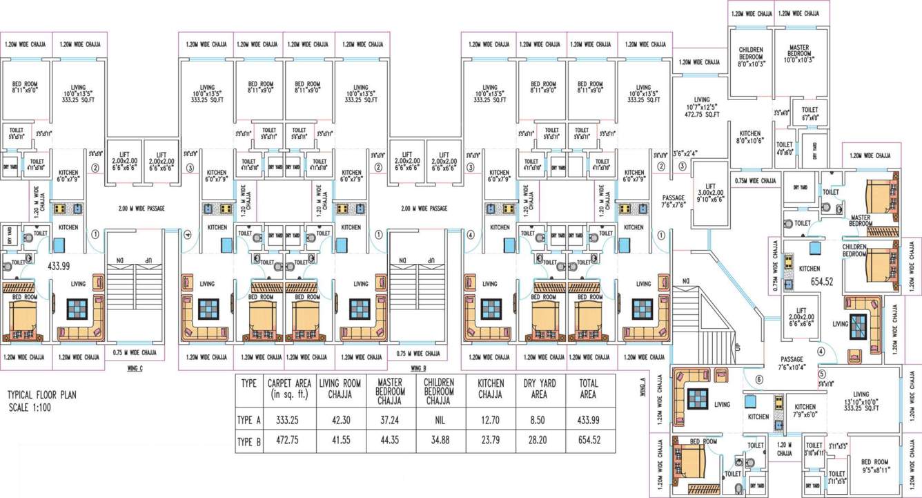  heights a and b wing Images for Cluster Plan of Shivraj Heights